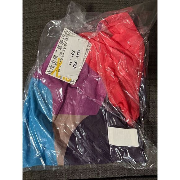 LuLaRoe Large Multi-Color Geometric May Long Sleeve Mesh Top - Picture 2 of 4